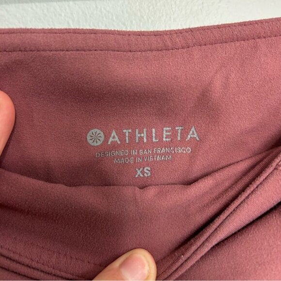 Athleta Salutation Stash Pocket Dusty Rose Mauve Pink Seamless Leggings Size XS - Picture 4 of 7